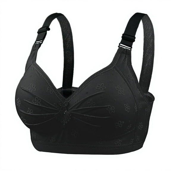 Padded T Shirt Bras for Women Push Up Comfort Underwire Brassiere Black 40