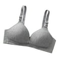 thumbnail image 1 of Padded T Shirt Bras for Women Push up Comfort Underwire Brassiere Lace Print Shaping Bra Skin-Friendly Everyday Bras (Dark Gray,S), 1 of 3