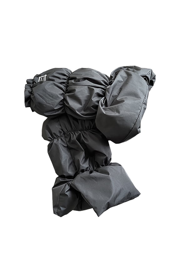 Padded Thermal Leg Warmers for Warmth Women Cold Weather Puffer Boot Covers Cuffs Letter Label Footless Long Calf Socks