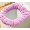 thumbnail image 1 of Padded Toilet Seat Elongated Household Toilet Mat Washable Toilet Seat Cover Can Be Used To Sit Toilet Mat Cover Knitted Warm Toilet Cover, 1 of 6
