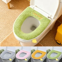 Padded Toilet Seat Portable Zipper Toilet Seat Covers Winter Household Plushs Toilet Seat Covers Thickened Toilet Seats Bathroom Supplies Non Slip Warmer Seat Cushions
