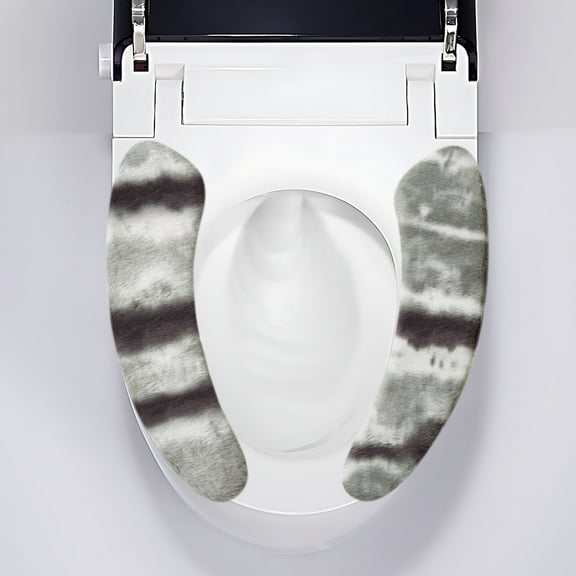 Padded Toilet Seat Risers For Seniors Toilet Seat Cover Pads Thick Warm Self Adhesive Toilet Seat Cushion For Winter 1Pair Toilet Seat Cover