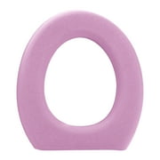 Padded Toilet Seat, Soft over Plastic Core Seat, Secure Hinges, Easy Clean, Round, Household Toilet Seat Cushion All Year Round Universal Toilet Seat Ring Adhesive Foam High Foam Toilet Seat