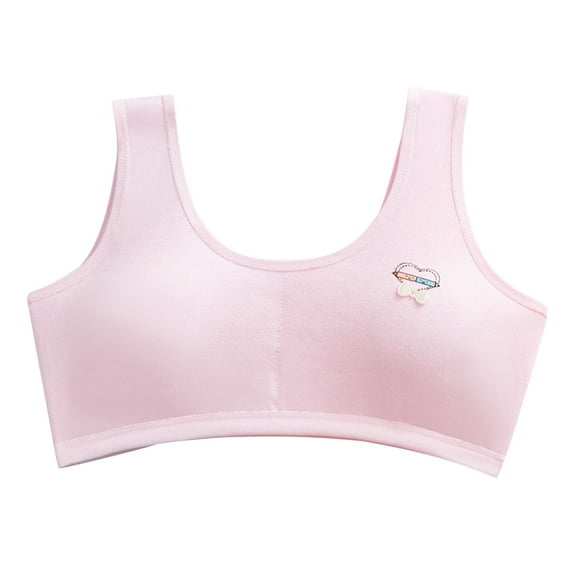 Padded Training Bra Training Bras for Girls Seamless Cami Bralettes Cropped Sports Soft Stretchy Underwear Vests One Size