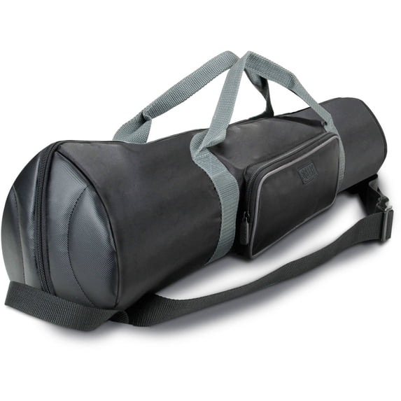 Padded Tripod Case Bag with Expandable Compartment & Accessory Storage - by USA GEAR - works with Vista , Ravelli , Dolica , Manfrotto & More - Holds Tripods from 21" to 35" Folded