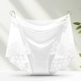 thumbnail image 1 of Padded Underwear Fashion Women's Lace Patchwork Underpants Breathable Soft Comfortable Panties White XL, 1 of 5
