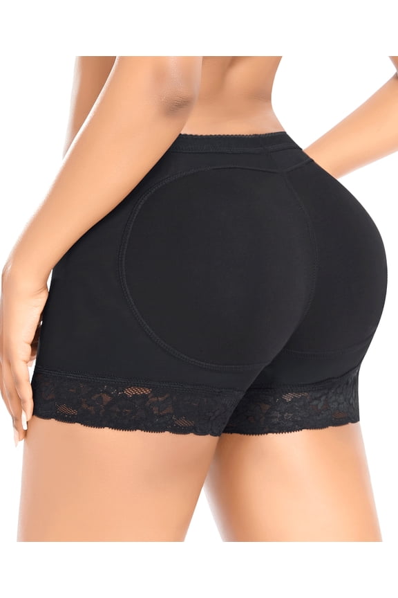 Padded Underwear for Women Butt Lifter Seamless Booty Pads Butt Enhancer Panties Lace Shapewear Boyshorts