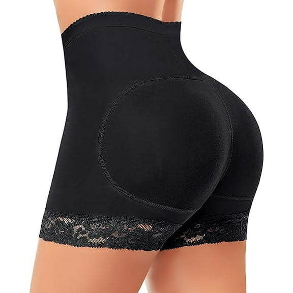 Padded Underwear for Women High Waisted Butt Lifter Panties Booty Pads Butt Enhancer Lace Boyshorts Shapewear