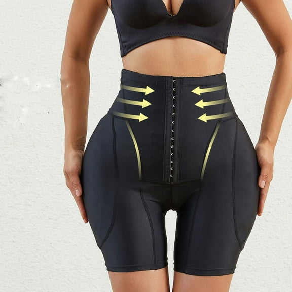 Padded Underwear for Women Hip Enhancer Shapewear Shorts Tummy Control Panties Butt Pads for Bigger Butt Black XXL