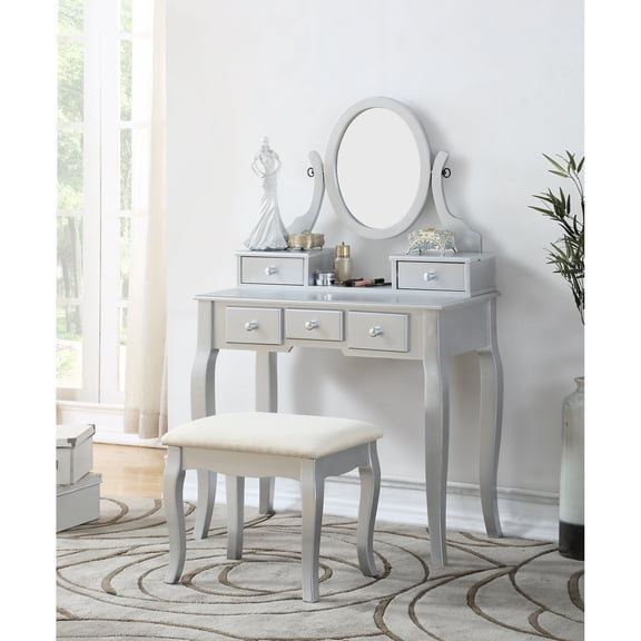 Padded Upholstered Stool / Vanity Set for Bedroom Decoration
