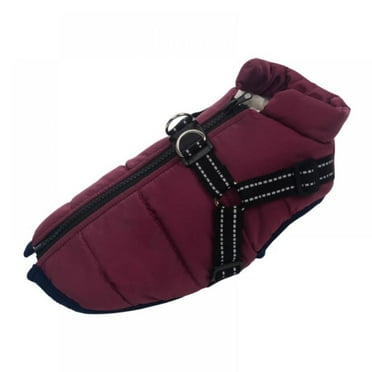 Padded Vest Dog Jacket - Warm Zip Up Dog Vest Fleece Jacket with Dual D Ring Leash - Winter Water Resistant Small Dog Sweater - Dog Clothes for Small Dogs Boy and Medium Dogs for Everyday Use