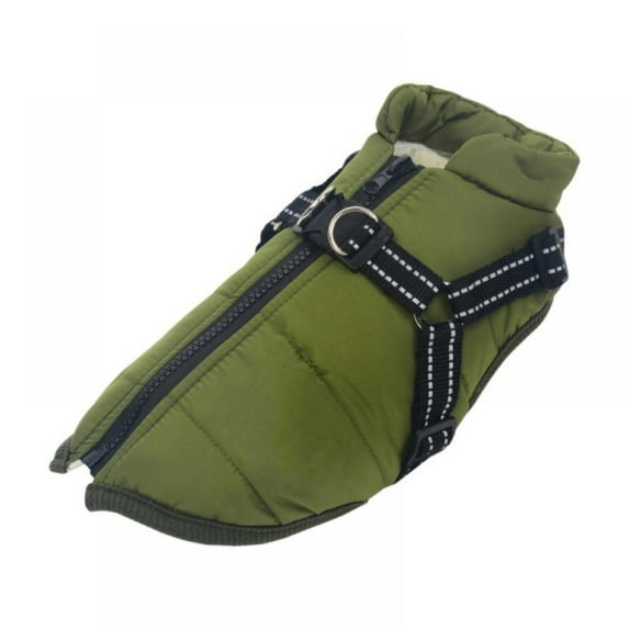 Padded Vest Dog Jacket - Warm Zip Up Dog Vest Fleece Jacket with Dual D Ring Leash - Winter Water Resistant Small Dog Sweater - Dog Clothes for Small Dogs Boy and Medium Dogs for Everyday Use