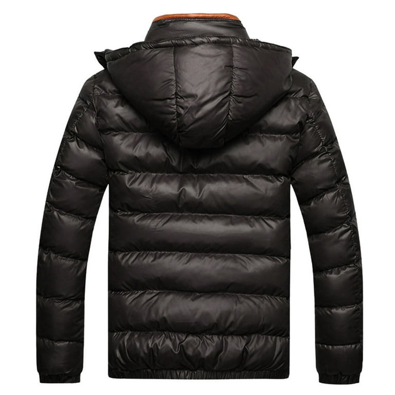 Padded Warm Winter Coat Cotton Removable Thickening Hat Jacket