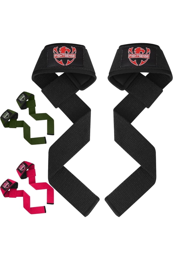 Padded Weight Lifting Straps, Weight Lifting Wrist Straps Black