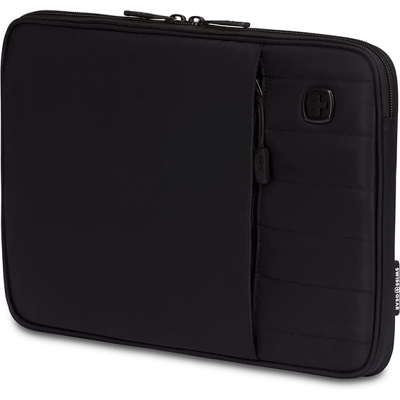 Padded Zippered Laptop Sleeve, Micro-Twill Laptop Case with Zippered Front Compartment & Fleece Lining