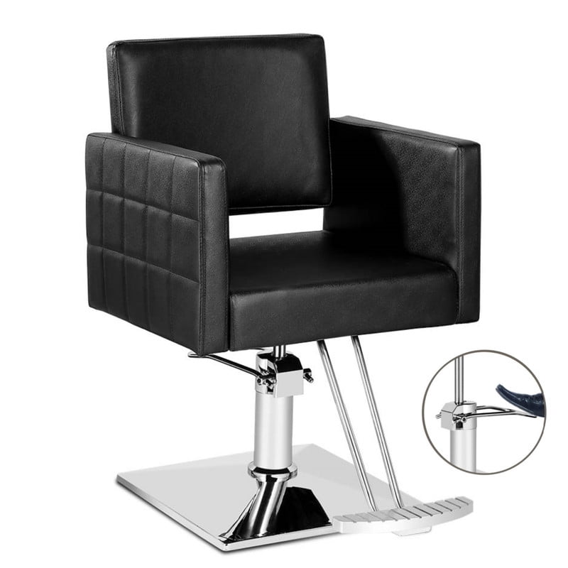 Paddie Black Hair Salon Chair, Salon Chair for Hair Stylist Hydraulic
