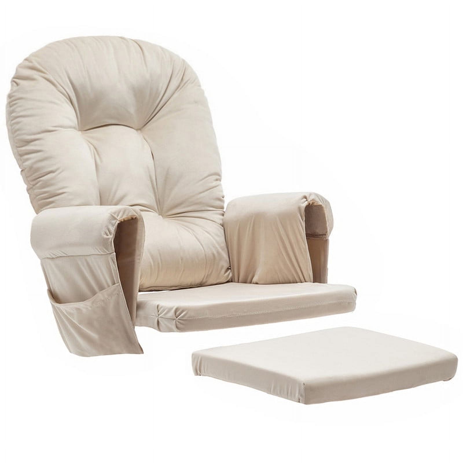 Storkcraft Hoop Glider, Espresso with Beige Cushion