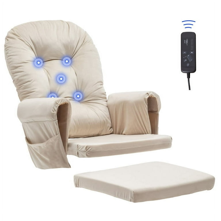 Paddie 5PCS Comfortable Velvet Massage Glider Rocker Replacement Cushions Beige Walmart