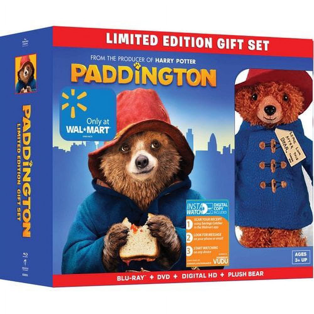 Paddington (Blu-ray + DVD + Plush Bear) (Walmart Exclusive) - image 1 of 4