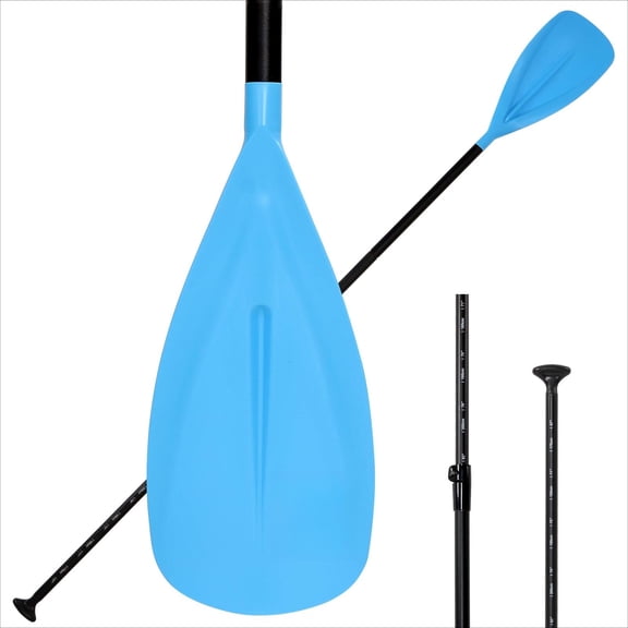 Paddle - 3-Piece Adjustable Aluminium SUP Paddle with Glass Fiber Blade for Surfing, Floating, Water Sports