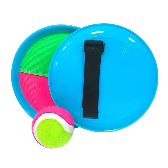 Paddle Ball Catch Game Set with 2 Hand Paddles and 1 Ball Toss and Catch Outdoor Yard Beach Lawn Game for All Ages