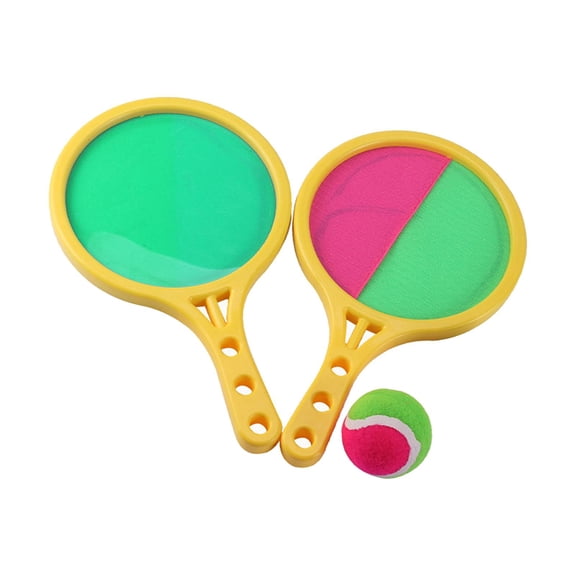 Paddle Balls Racket Set, Beach Toys Toss and Balls Disc Paddle 2 Paddles and Two Ball Outdoor Games for Kids, Outside Easter