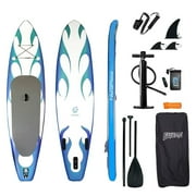 Paddle Board, 10'6''/11' Extra Wide Inflatable Stand Up Paddle Boards for Adults, with Premium SUP Accessories - 3 Fins, Adjustable Paddle, Safety Leash & Waterproof Phone Bag