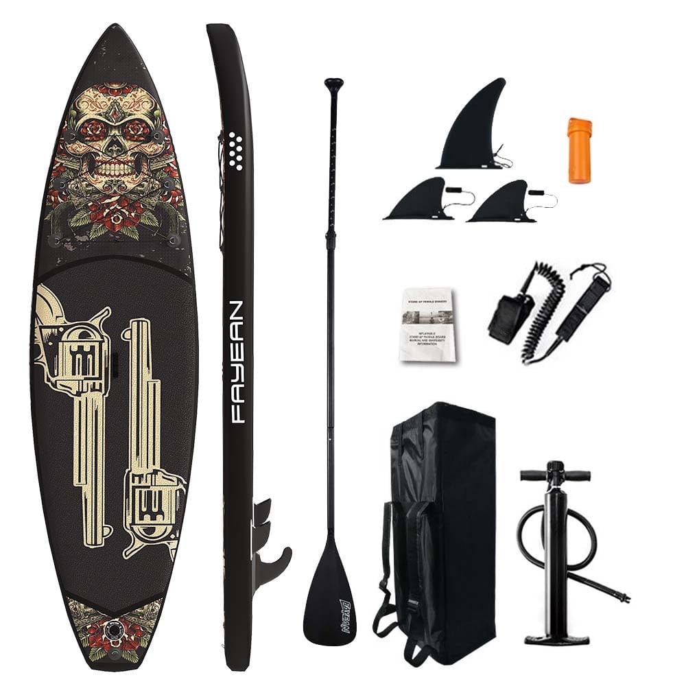Paddle Board, 10'6" Inflatable Stand Up Paddle Board with Durable SUP Accessories, Stable Non-Slip Deck, Safety Leash Waterproof Bag for Surfing, Travel, Outdoor Enthusiasts