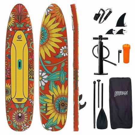Paddle Board, 11' Inflatable Paddle Board with Carry Bag & SUP Accessories, Durable SUP Paddle Board, Non-Slip Comfort Deck for Travel, Fishing, Lake, Ocean Vacation