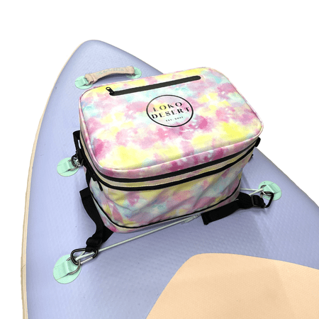 Paddle Board Cooler PVC Waterproof Material Cooler for Kayaking SUP Cooler for Paddle Board Expandable Paddle Board Deck Bag w/Metal D-Rings Paddle Board Accessories Kayak Cooler Bag (Tie Dye)