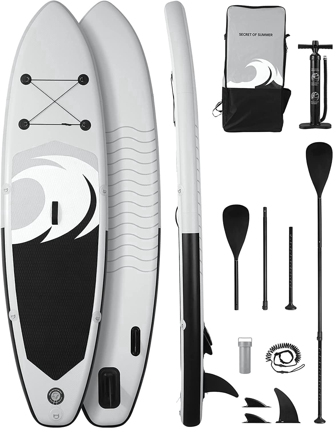 Naipo Paddle Board Inflatable 6in hick Board 17lb Lightweight with Accessories with 10 Minute Fast Pumping for Adults