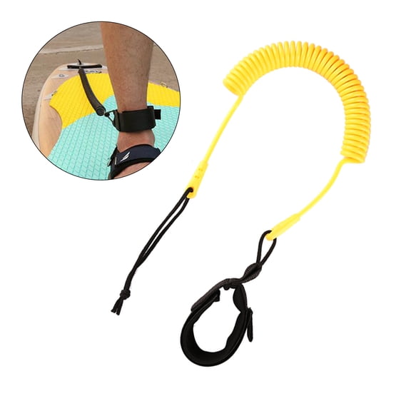 Paddle Board Leash Surfs Board Leashes Replacement Coiled SUPs Leash Leg Rope for Shortboard, Longboards
