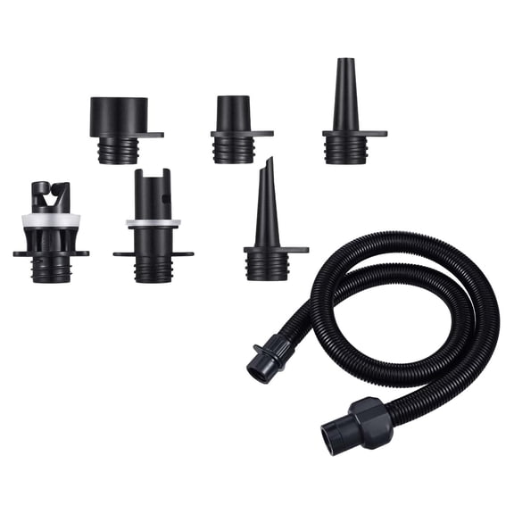 Paddle Board Pump Adapter Set, Sup Air Pump Hose with 6 Nozzles for Inflatable Paddleboard, Boat, Tent, Pool, Paddle Board Accessories Replacement Parts for Electric SUP Pump, Rafts, Kayak, 1 Set
