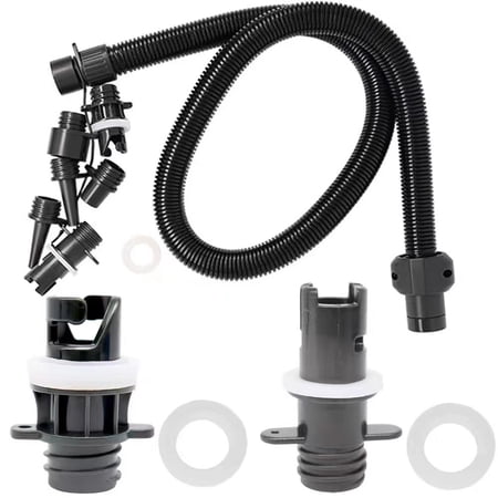 Paddle Board Pump Adapter Set, Universal Sup Air Hose With 7 Nozzles, Replacement Parts For Electric Sup Pump For Inflatable Paddleboard, Boat, Tent, Pool, Rafts, Kayak(RL)