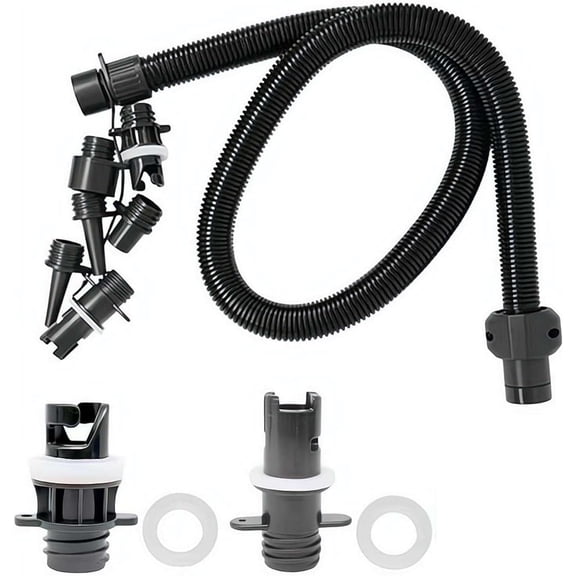 Paddle Board Pump Adapter Set,Universal Sup Air PUM p Hose with 7 Nozzles for Inflatable Paddleboard,Boat,Tent,Pool,Paddle Board Accessories Replacement Parts for Electric SUP Pump,Rafts,Kayak