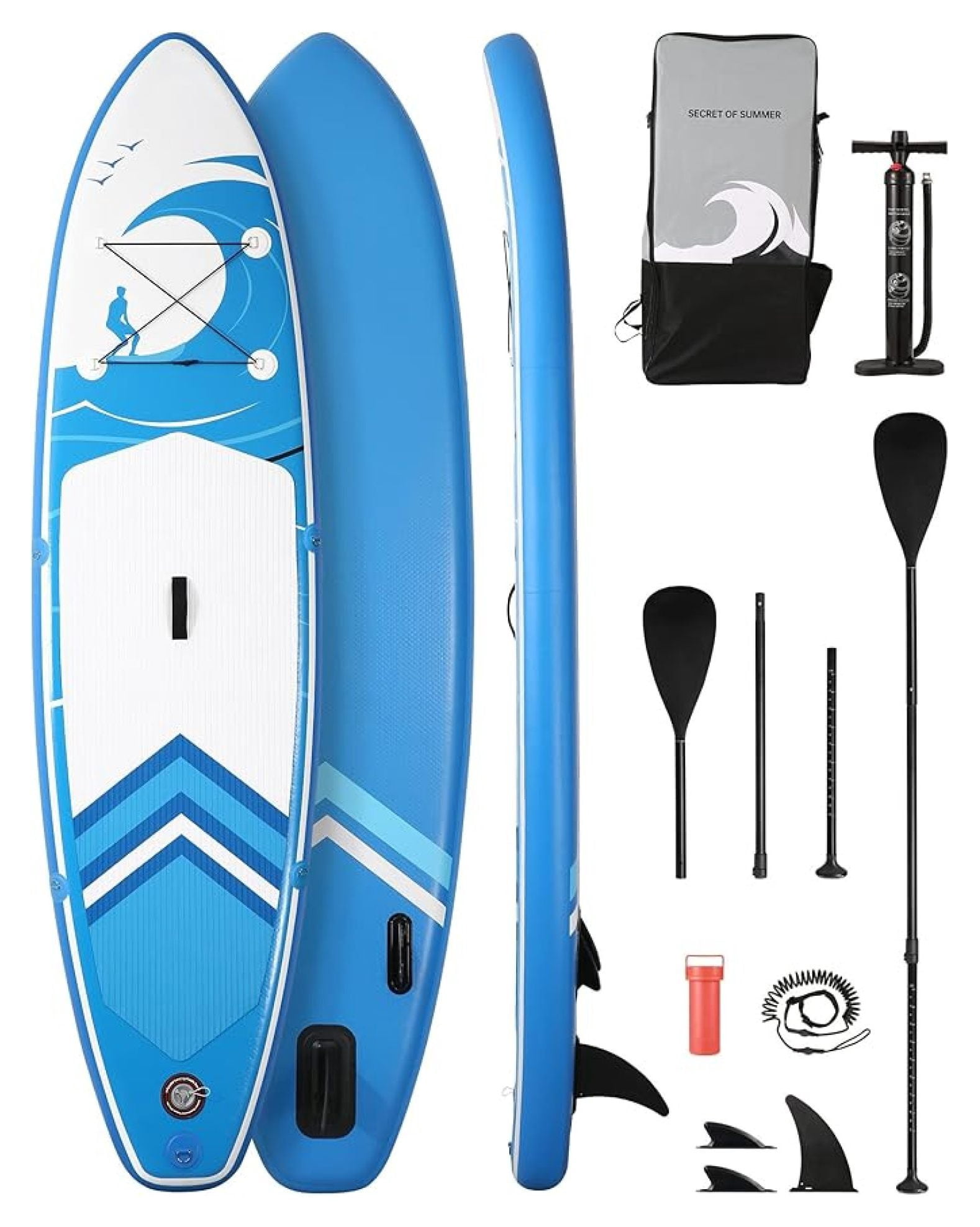 Paddle Board Stand Up Paddle Board SUP 6 inches Thick Board with ISUP Accessories & Carry Bag & Fast Pumping for Adults & Youth for Paddling Surfing Fishing Yoga