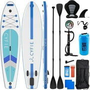 Paddle Board for Adult, Inflatable Surfboard Fishing Standup Cyfie Paddle Board 10.6 ft