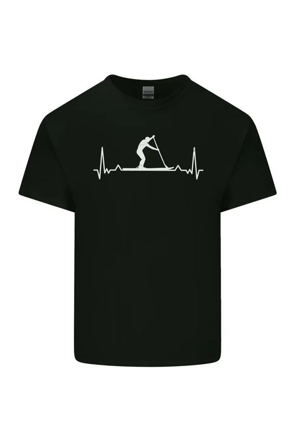 Paddle Boarding Pulse Paddleboard ECG Heartbeat Water Sport Tee,for unisex up to 5XL