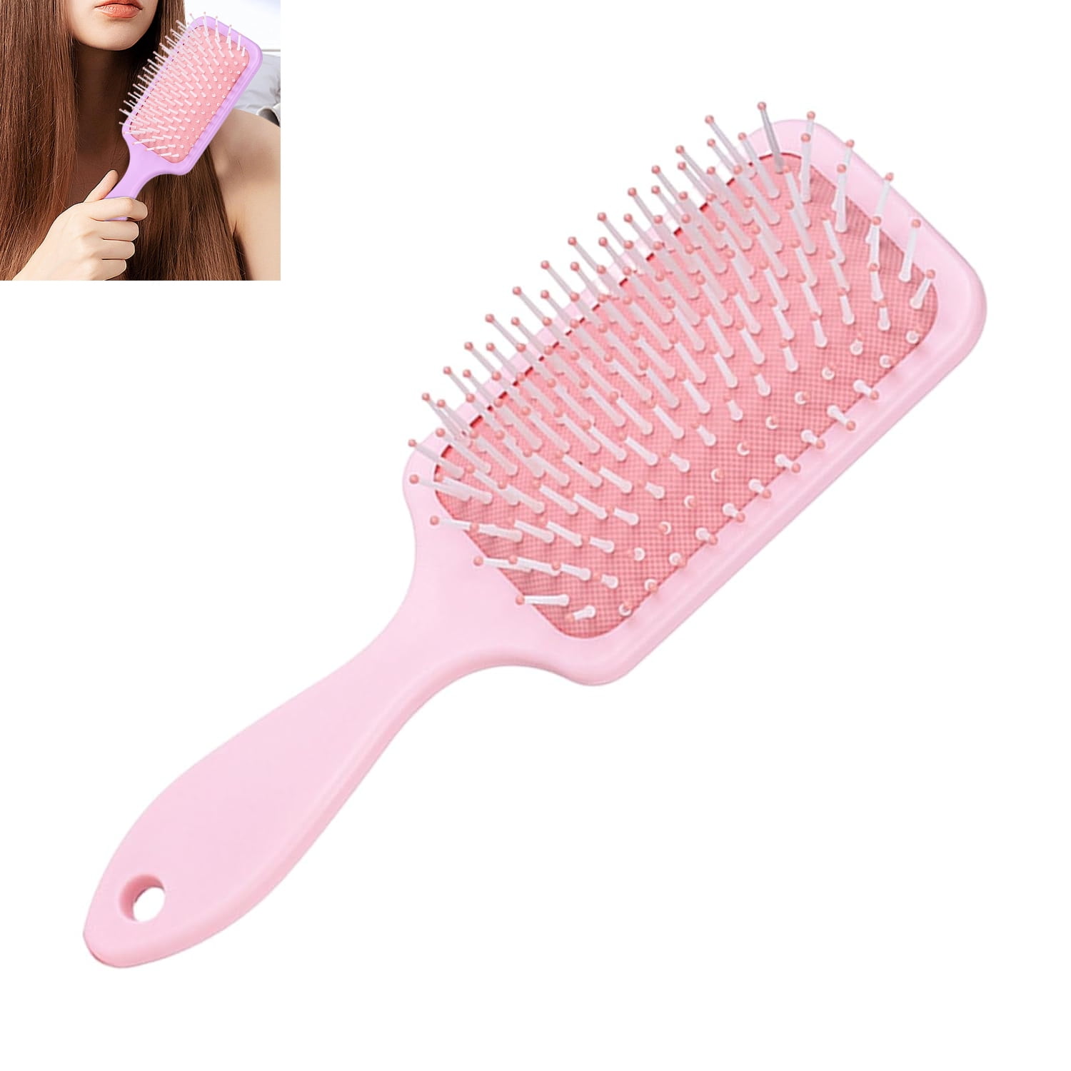 Paddle Brush - Wet Hair Brush, Soft Flexible Bristles, Comfortable Scalp Massage Comb, Detangling and Styling Tool | Perfect for Thick, Thin, Curly, Long, Short, Wet or Dry Hair, Salon and Home