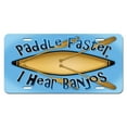 thumbnail image 1 of Paddle Faster I Hear Banjos Canoe Boating Novelty License Plate, 1 of 1