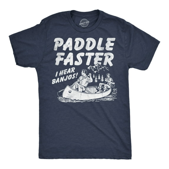 Paddle Faster I Hear Banjos Funny Vintage Movie T-Shirt Graphic Tees