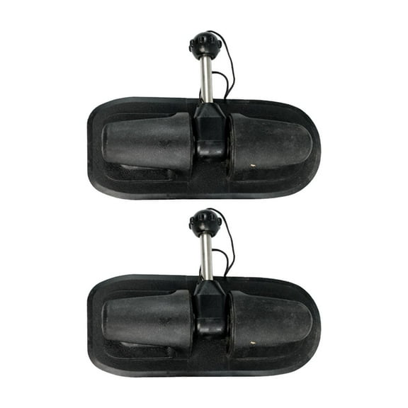 Paddle Locks Holder Pair, 360 Rotation Oar Holders for, Canoe, Raft & Inflatable Boat, Glue-On Engineering Plastic Accessories to Prevent Water Drip, gray or (Black)
