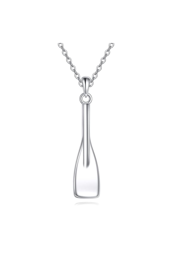 Paddle Rowing Oar Pendant Necklace 925 Sterling Silver Sport Jewelry Gift for Men Women (C-Paddle ROWING OAR Necklace)