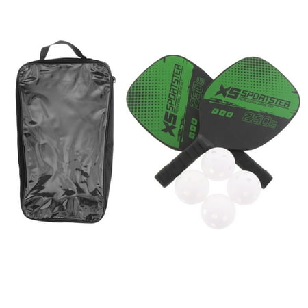 Paddle Set Durable Racquet for Beginners and Professional, Included 2 Rackets, 4 Balls, 1 carry pouch