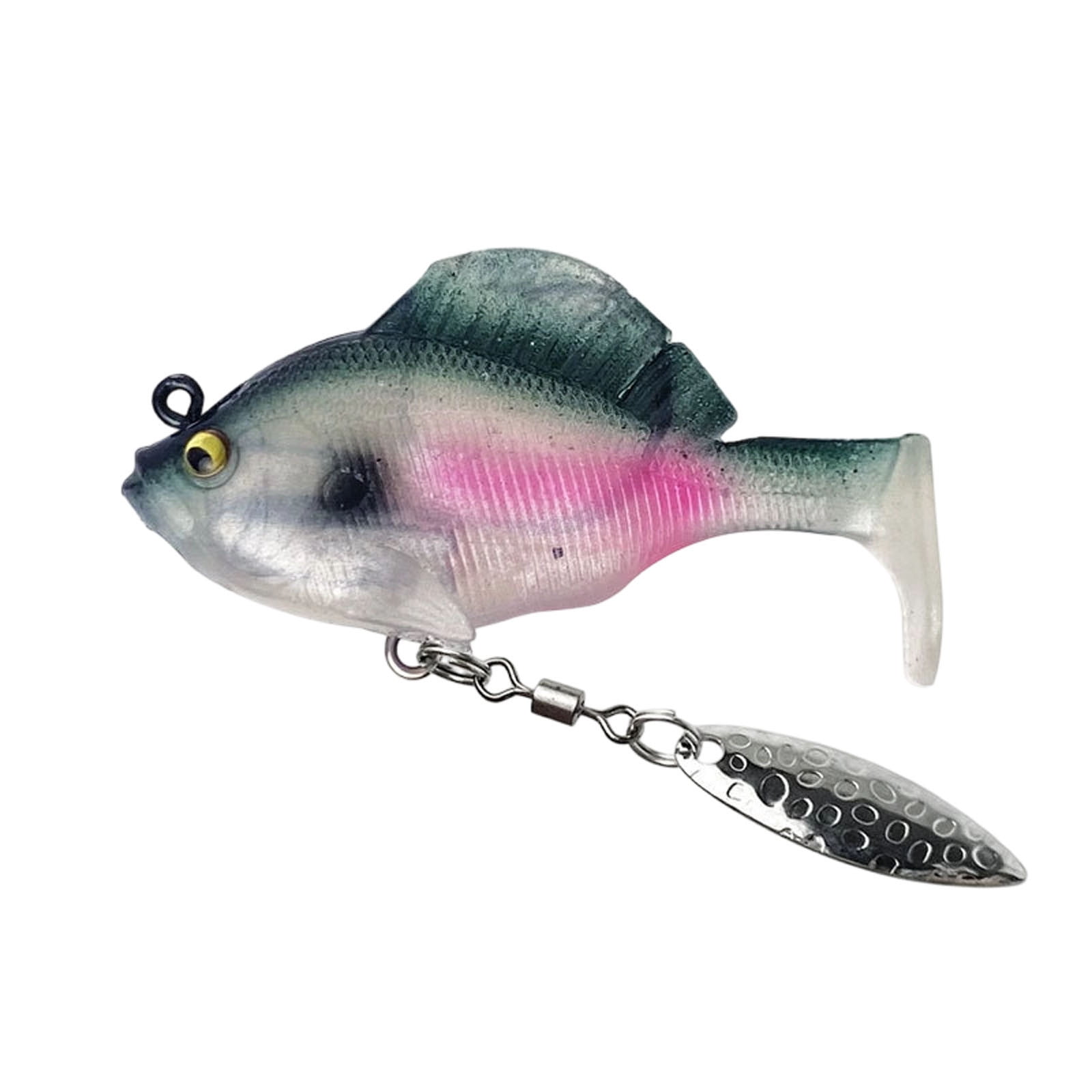 diving weedless proof fishing lures LUNKERHUNT Top Water Bass | Realistic Weird Fishing Bait for Bass Fishing | bass Fishing Lures for Freshwater & Saltwater body topwater bait with a unique body style and swimming action Aqua Dream Weedless Spoon -3/8oz