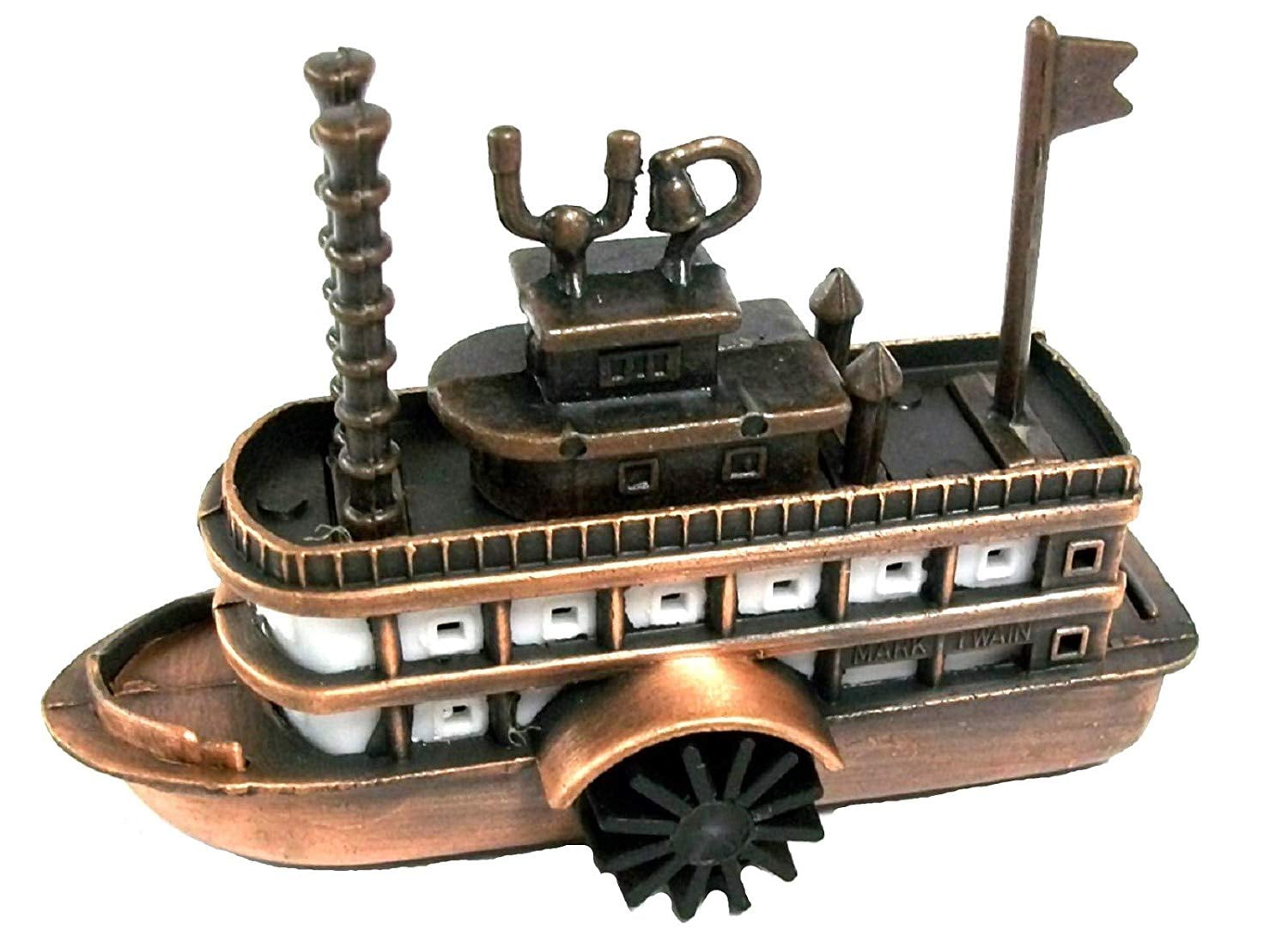 SMS GIFTS Paddle Wheel Riverboat Die Cast Metal Collectible Pencil Sharpener