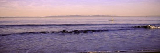 Paddle-boarder in sea Santa Rosa Island Santa Rosa County California USA Canvas Art - Panoramic Images (36 x 12)