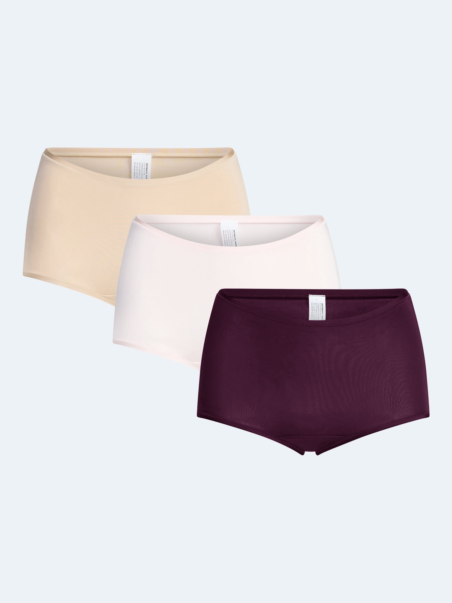 Joyspun Women's Shine Micro Boyshorts, 3-Pack, Sizes XS-XXXL