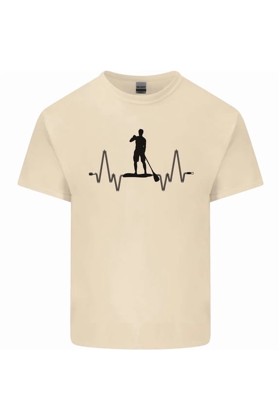 Paddleboard Ecg Paddleboarding Pulse Mens Womens T-Shirt