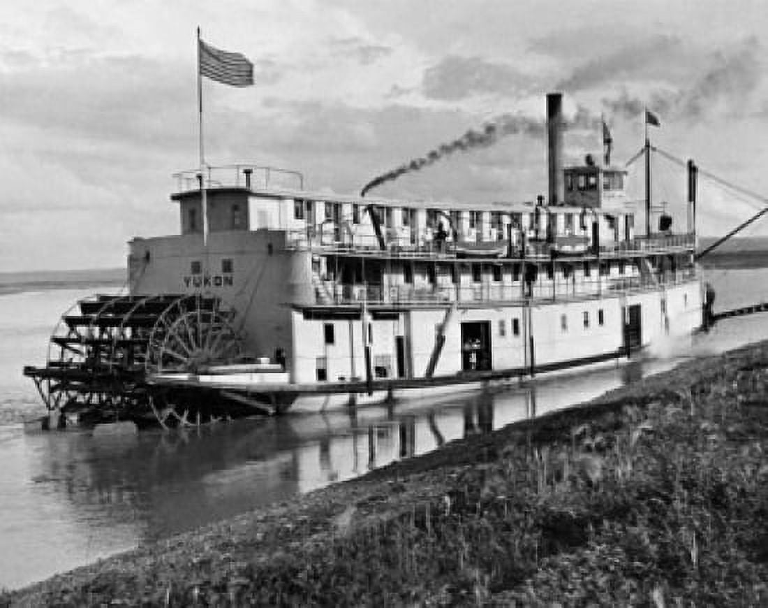 Paddleboat in a river Canvas Art - (24 x 36)